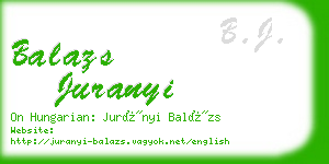 balazs juranyi business card